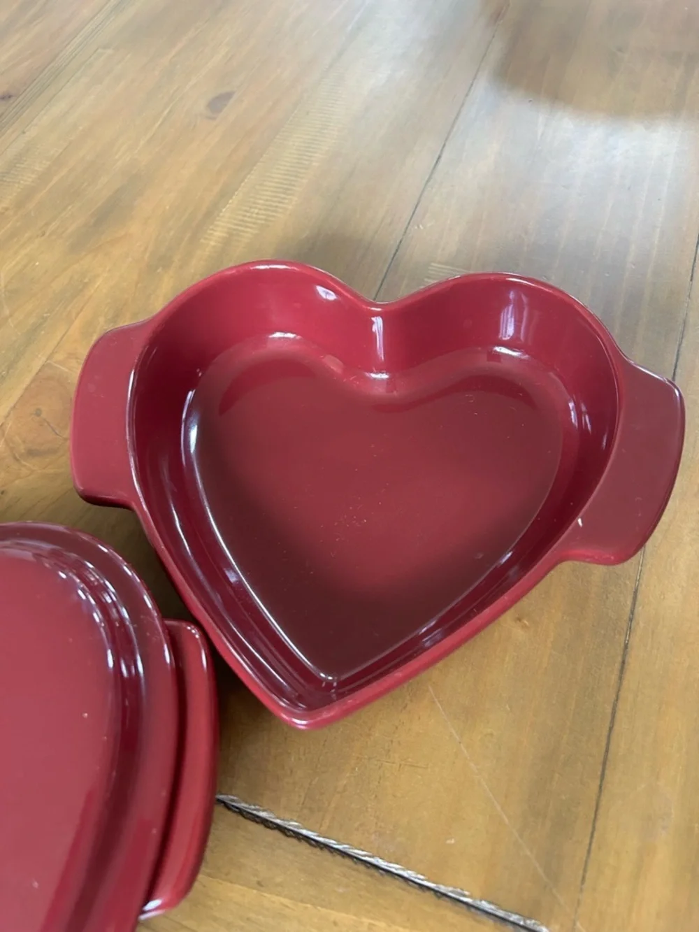 Chantel Red Heart-Shaped Covered Casserole Dish - Set of 2